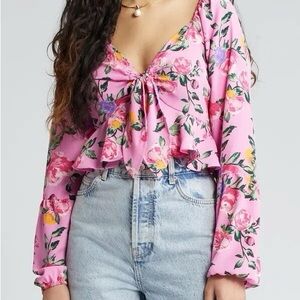 Vero Moda Pink Floral Blouse